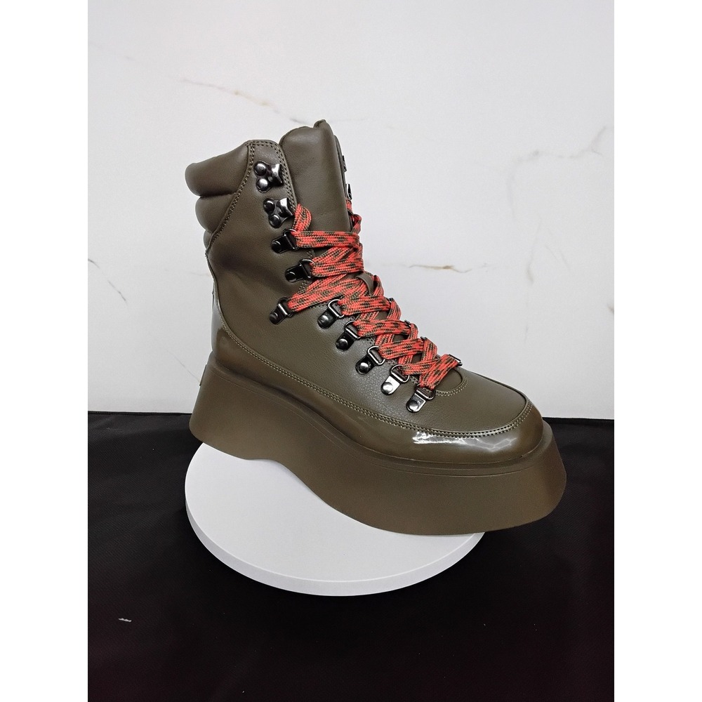 Circus NY Sam Edelman Olive Green Platform Hiking Boots Size 6.5 SL167